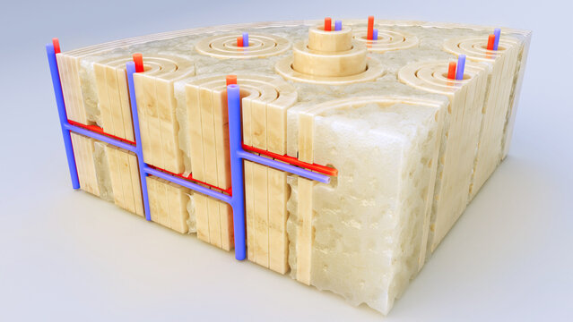 Bone Tissue Closeup Through A Cross Section Of A Bone - 3D Rendering