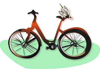 bicycle with a flower