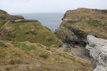 Coast of Tintagel in Cornwall, England Great Britain