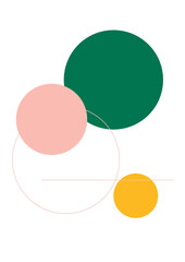 Imagen vertical abstracta vectorial de circulos de colores 