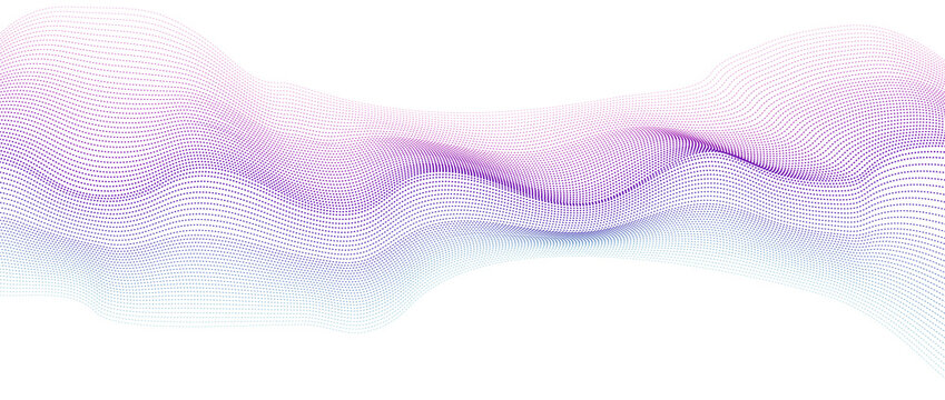 Wave Line Background With Smooth Shape. Beautiful Wavy Line On A White Background. Horizontal Banner Template. Abstract Futuristic Template. Chrome Technological Wallpaper.