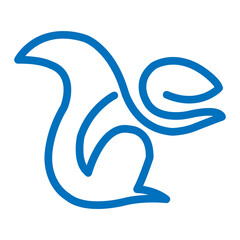 Obraz premium Template animal squirrel with logo vector illustration design.