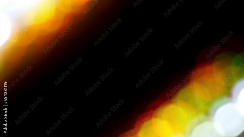 Wall mural bokeh lights diagonal moving frame. loop 4k video. natural light leaks and lens flare effect. flicke
