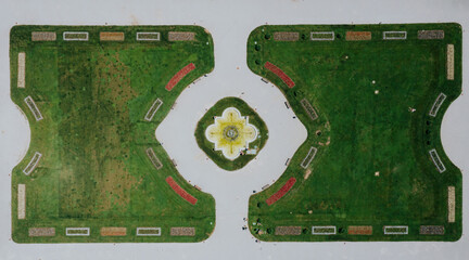Aerial view of King Tomislav's Square, Zagreb, Croatia - 554332323
