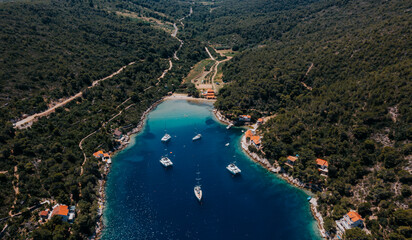Aerial view of a beautiful Adriatic sea - 554332362