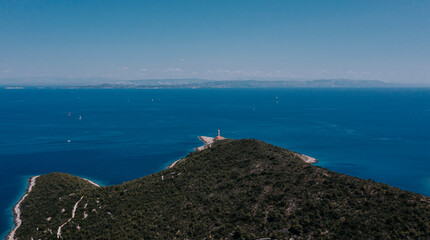 Aerial view of a beautiful Adriatic sea - 554332366