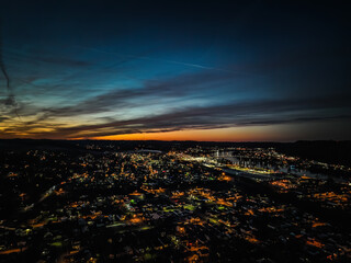 Evening Cityscape Lights