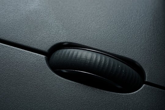 closeup of computer mouse wheel