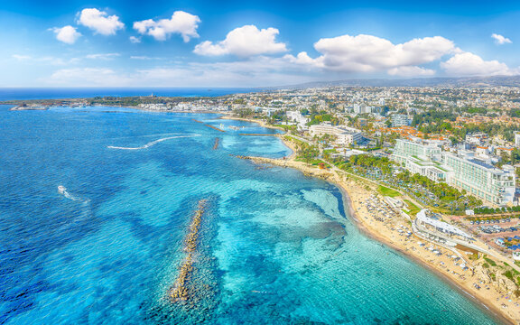 Landscape with Vrisoudia Beach , Paphos, Cyprus
