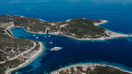 Aerial view of a beautiful Adriatic sea - 554334910