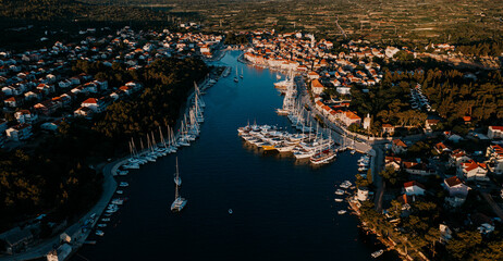 Aerial view of a beautiful Adriatic sea - 554334938
