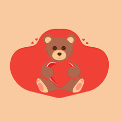 teddy bear holding heart