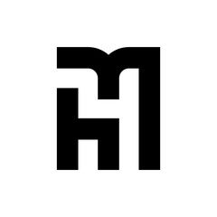 Obraz premium Letter MH or HM creative monogram logo design