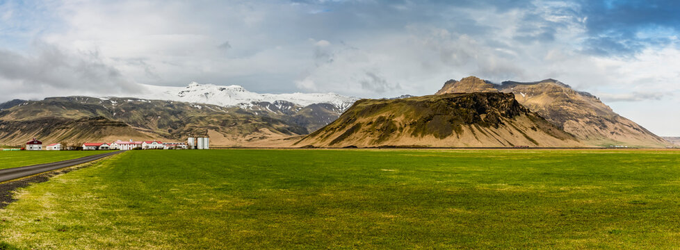 Eyjafjallajokull glacier, last volcanic eruption happening in 2010; Iceland