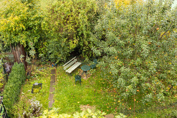 Home garden Allotment from above