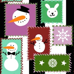 Festive gifts box seamless cartoon doodle pattern for Christmas and birthday and wrapping paper and fabrics and print