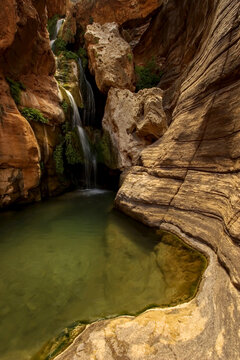 Waterfall at Elve's Chasm, Grand Canyon, Arizona.