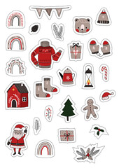 Christmas elements stickers 