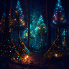 Naklejka premium A magical forest