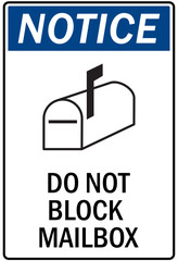 Parking-no parking sign do not block mailbox