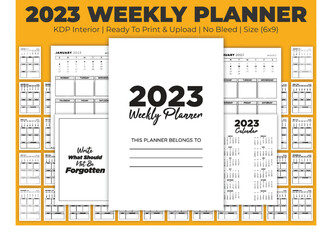 2023 Weekly Planner KDP Interior