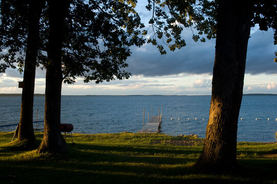 Dusk at Leech Lake in Minnesota, USA; Walker, Minnesota, United States of America