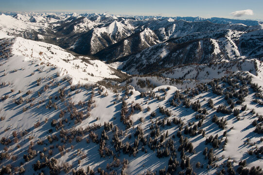 Mountains of the Bridger National Forest in western Wyoming, USA; Afton, Wyoming, United States of America