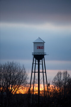Water tower in Unadilla, Nebraska, USA; Unadilla, Nebraska, United States of America