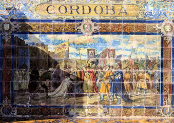 Mural #7 - Cordoba - Spanish history on Plaza de Espana Sevilla