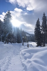 zima, Tatry, szlaki, góry, śnieg, zagrożenie lawinowe, 