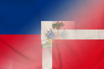 Haiti and Denmark official flag international negotiation DNK HTI