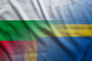 Bulgaria and Sweden national flag transborder contract SWE BGR