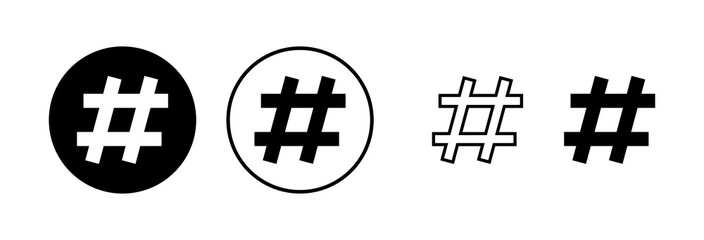 Obraz premium Hashtag icon vector illustration. hashtag sign and symbol