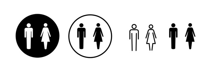 Man and woman icon vector illustration. male and female sign and symbol. Girls and boys
