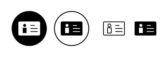 License icon vector illustration. ID card icon. driver license, staff identification card