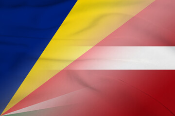 Seychelles and Latvia political flag international relations LVA SYC