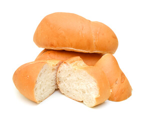 Breads isolated on white background