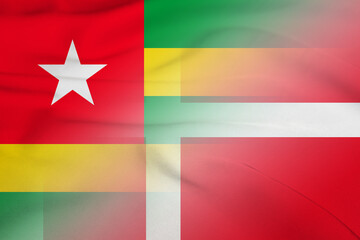 Togo and Denmark official flag international relations DNK TGO