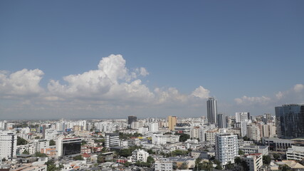 Vista panorámica aérea de la ciudad de Santo Domingo, capital de la República Dominicana.