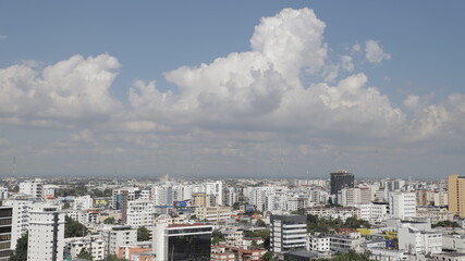 Vista panorámica aérea de la ciudad de Santo Domingo, capital de la República Dominicana.