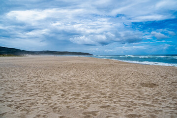 Beach of Praia do Rostro in Galicia, Spain near Finisterre and Way of Saint James. Coast of Death, costa da morte