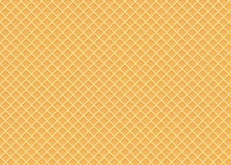 creamy brown waffle background sweet ice cream background vector illustration