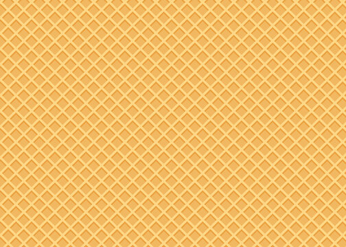 creamy brown waffle background sweet ice cream background vector illustration