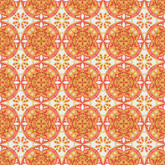 New Year Floral Seamless Pattern Background Garden Nature Damask Aboriginal Ornament Art