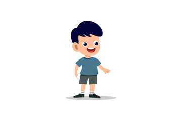 PrintVector happy cute little kid boy concept design illustration