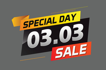 special day 03 03 word concept vector illustration with megaphone and 3d style, landing page, template, ui, web, mobile app, poster, banner, flyer, background, gift card, coupon, label, wallpaper