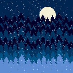 Obraz premium Christmas night background