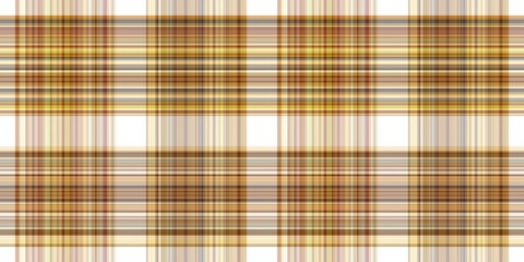 Woodland white tartan seamless border textile. Tonal autumnal forest plaid with organic texture. banner of orange stripe for rough washi tape.