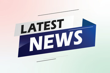 Latest news word concept vector illustration with blue lines modern futuristic 3d style for landing page template ui web mobile app poster banner flyer background gift card coupon label wallpaper