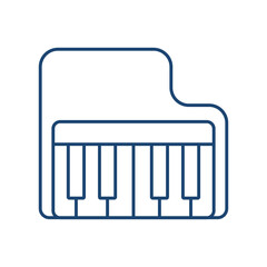 Piano line universal icon ui ux element sign.